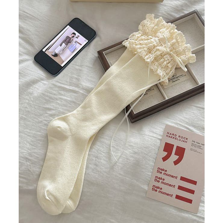 韓国風レースハイソックスフレンチガーリーバレエコアソックス量産型地雷系ルーズソッ… | SUNSHINE CLOSET | 詳細画像25 