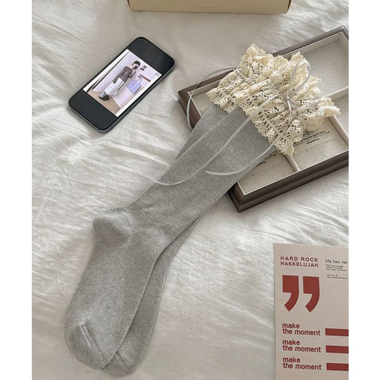 韓国風レースハイソックスフレンチガーリーバレエコアソックス量産型地雷系ルーズソッ… | SUNSHINE CLOSET | 詳細画像27 