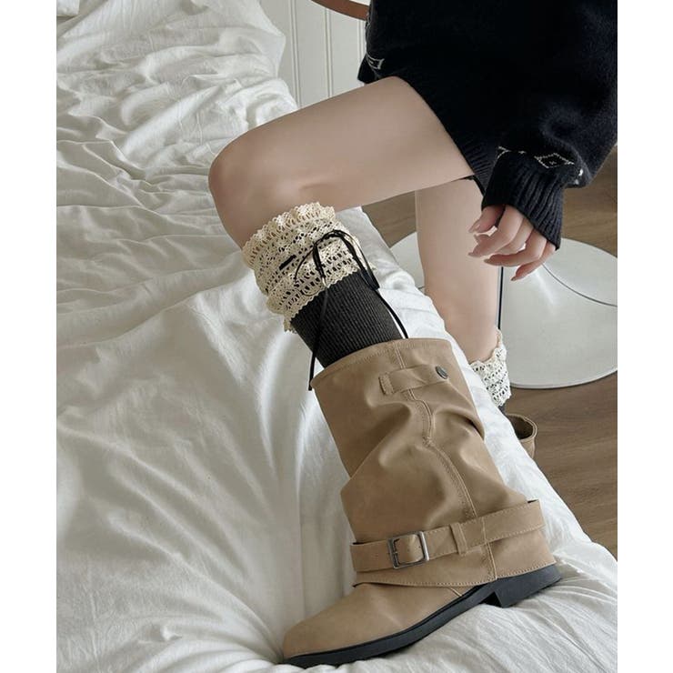 韓国風レースハイソックスフレンチガーリーバレエコアソックス量産型地雷系ルーズソッ… | SUNSHINE CLOSET | 詳細画像5 