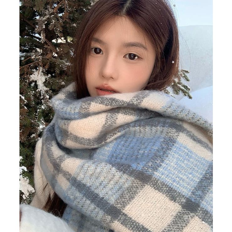 あったか防寒シャギーニットマフラーフリンジストール秋冬小顔見えワイドマフラー大人… | SUNSHINE CLOSET | 詳細画像21 