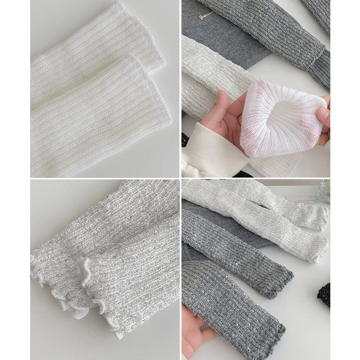ラメスパンコール入りロングウォーマー おしゃれリブニットロングソックス靴下 切替… | SUNSHINE CLOSET | 詳細画像23 