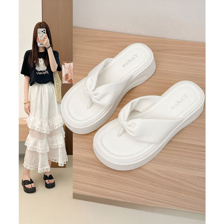歩きやすい ボリュームプラットフォーム パフ風サマーサンダル | SUNSHINE CLOSET | 詳細画像13 