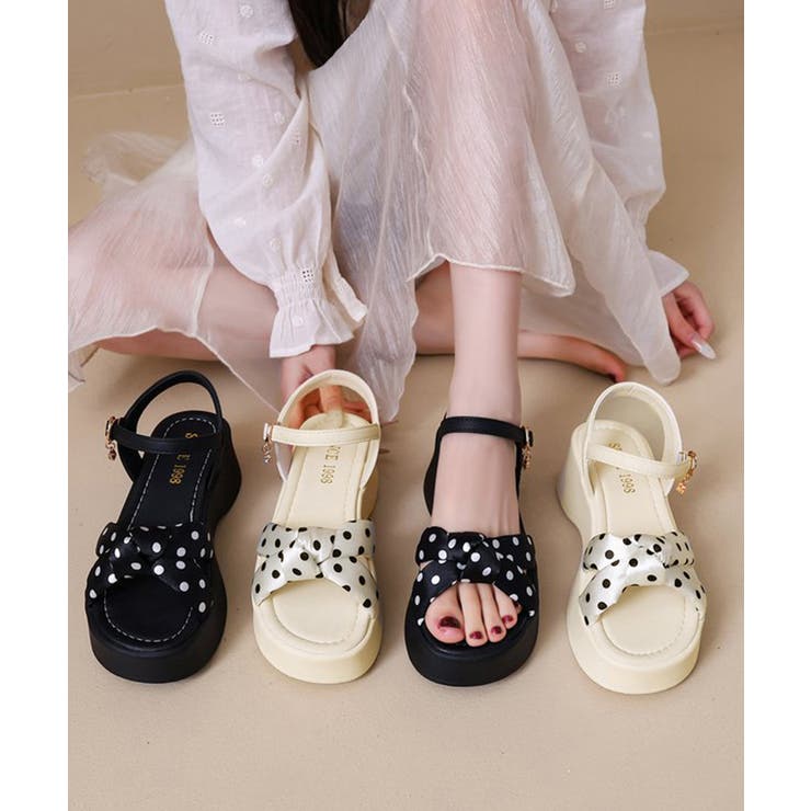 ドット柄サンダル 歩きやすいサマーシューズ 韓国ファッション | SUNSHINE CLOSET | 詳細画像11 