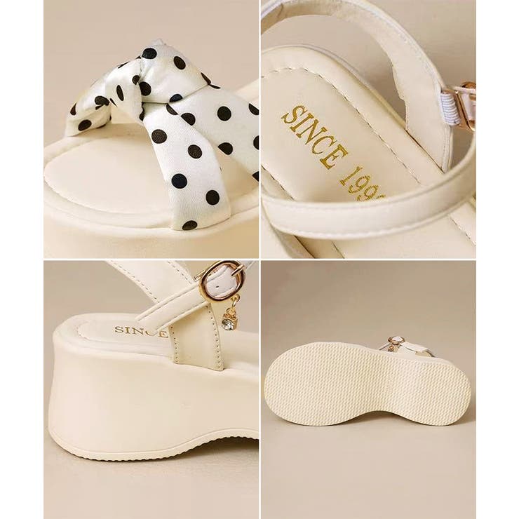 ドット柄サンダル 歩きやすいサマーシューズ 韓国ファッション | SUNSHINE CLOSET | 詳細画像21 