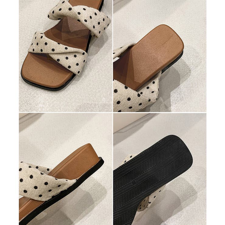 ツイストベルトサンダル フラットミュールレディース 美脚見え歩きやすいサンダル | SUNSHINE CLOSET | 詳細画像20 