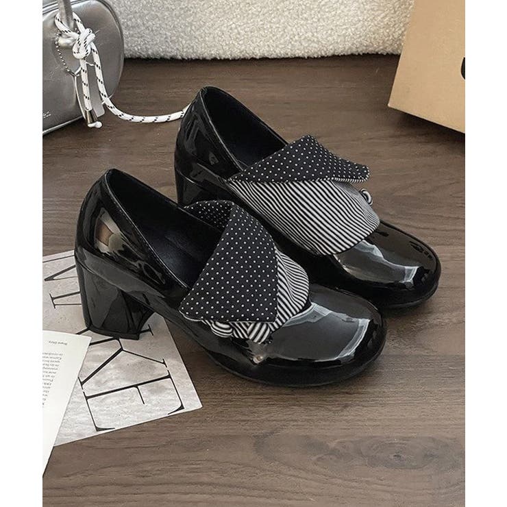 レディース太ヒールローファーパンプス マリージェーンシューズ通勤通学 韓国風美脚… | SUNSHINE CLOSET | 詳細画像14 