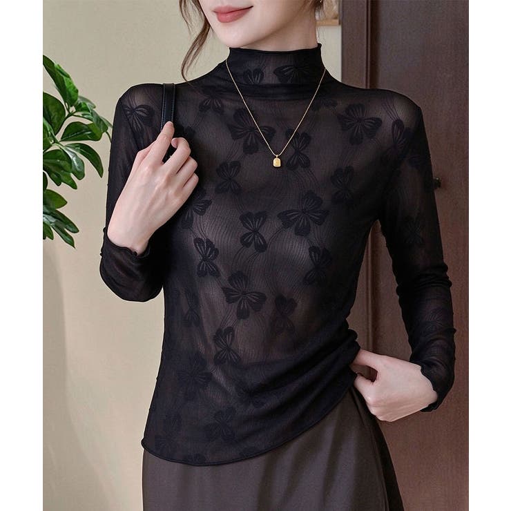 透け感 可愛いレース風カットソー レディース大人ガーリー韓国風フェミニンレイヤー… | SUNSHINE CLOSET | 詳細画像10 