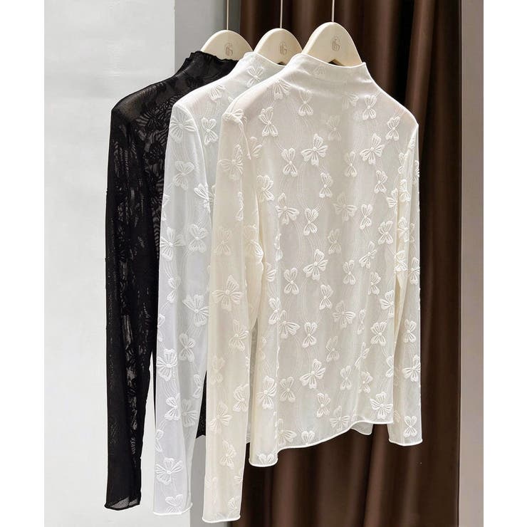 透け感 可愛いレース風カットソー レディース大人ガーリー韓国風フェミニンレイヤー… | SUNSHINE CLOSET | 詳細画像16 
