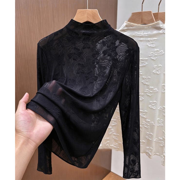 透け感 可愛いレース風カットソー レディース大人ガーリー韓国風フェミニンレイヤー… | SUNSHINE CLOSET | 詳細画像17 