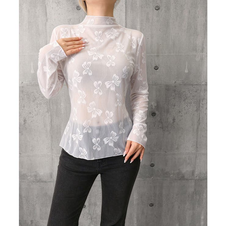 透け感 可愛いレース風カットソー レディース大人ガーリー韓国風フェミニンレイヤー… | SUNSHINE CLOSET | 詳細画像21 