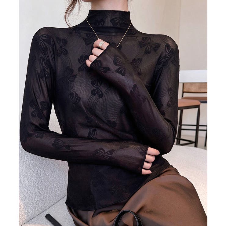 透け感 可愛いレース風カットソー レディース大人ガーリー韓国風フェミニンレイヤー… | SUNSHINE CLOSET | 詳細画像7 