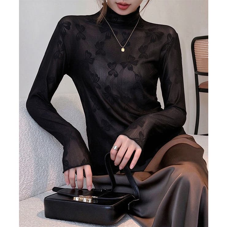 透け感 可愛いレース風カットソー レディース大人ガーリー韓国風フェミニンレイヤー… | SUNSHINE CLOSET | 詳細画像8 