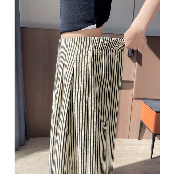 レディース ハイウエスガウチョパンツ ゆったりタックパンツ着やせ | SUNSHINE CLOSET | 詳細画像10 