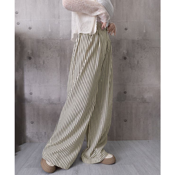 レディース ハイウエスガウチョパンツ ゆったりタックパンツ着やせ | SUNSHINE CLOSET | 詳細画像24 