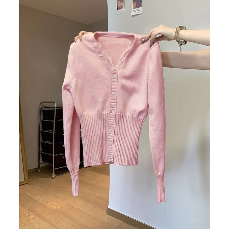 レディース上品ウエストシェイプ長袖トップス 前開きニットセーターコンパクト丈大人… | SUNSHINE CLOSET | 詳細画像19 