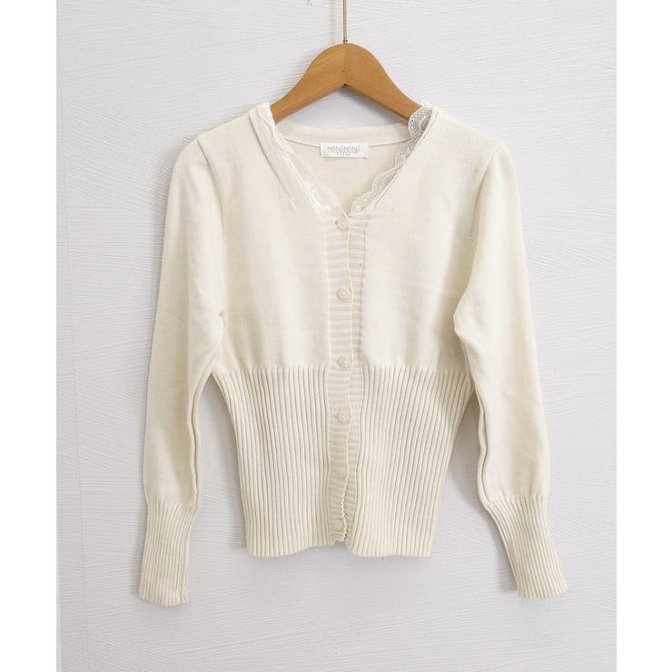レディース上品ウエストシェイプ長袖トップス 前開きニットセーターコンパクト丈大人… | SUNSHINE CLOSET | 詳細画像24 
