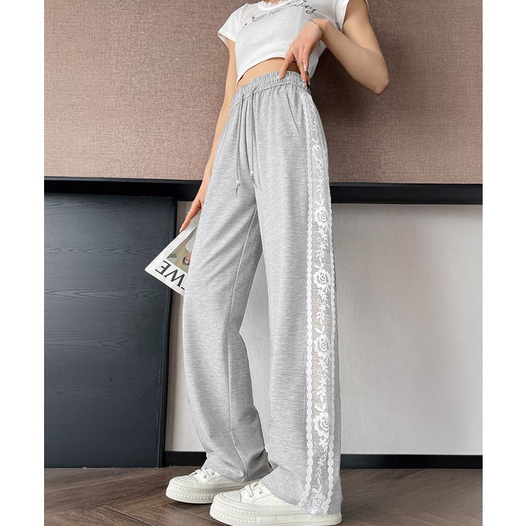 ワイドパンツレディースきれいめ春夏秋 おしゃれパンツカジュアル楽ちんパンツウエス… | SUNSHINE CLOSET | 詳細画像10 