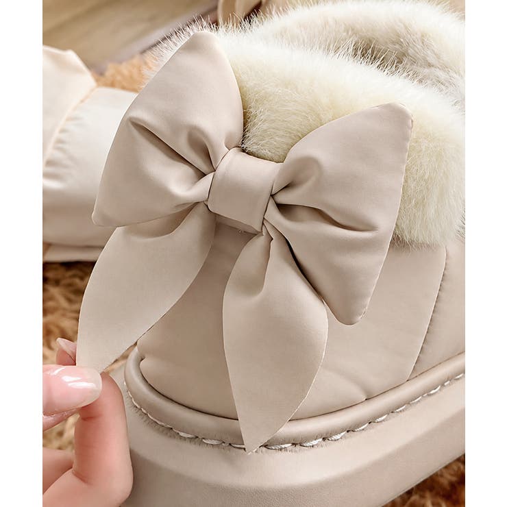 もこもこブーツ冬用靴レディース暖かい中綿ブーツラウンドトゥ軽量フラットシューズ韓… | SUNSHINE CLOSET | 詳細画像20 
