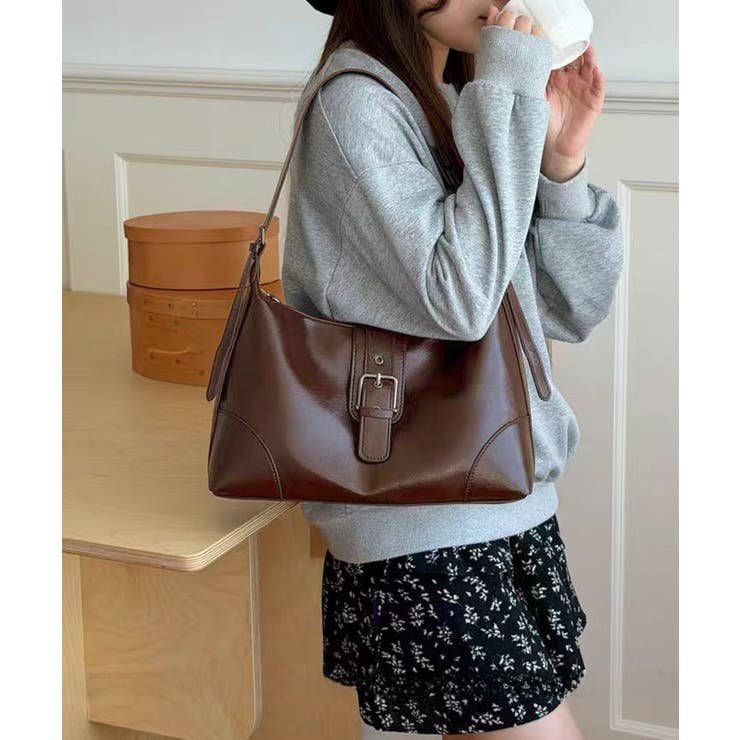 レディース上品フェイクレザー バッグ韓国風ハンドバッグ 高見え肩掛け鞄 | SUNSHINE CLOSET | 詳細画像11 