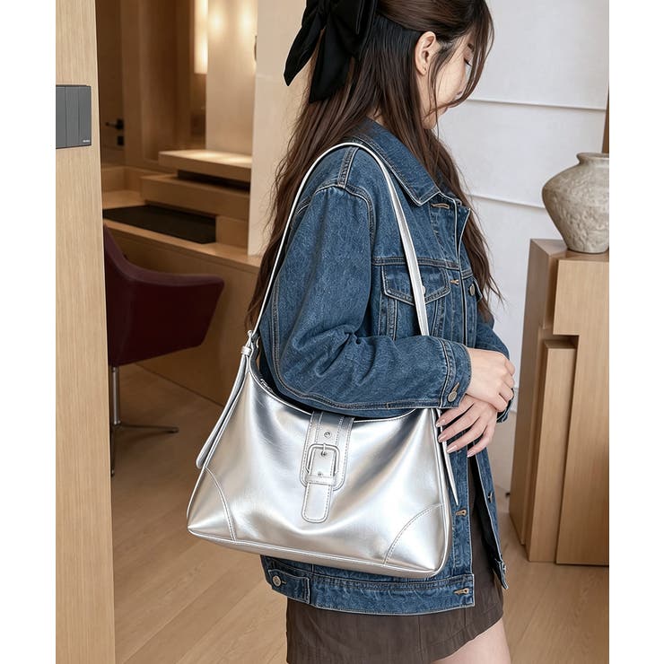 レディース上品フェイクレザー バッグ韓国風ハンドバッグ 高見え肩掛け鞄 | SUNSHINE CLOSET | 詳細画像13 