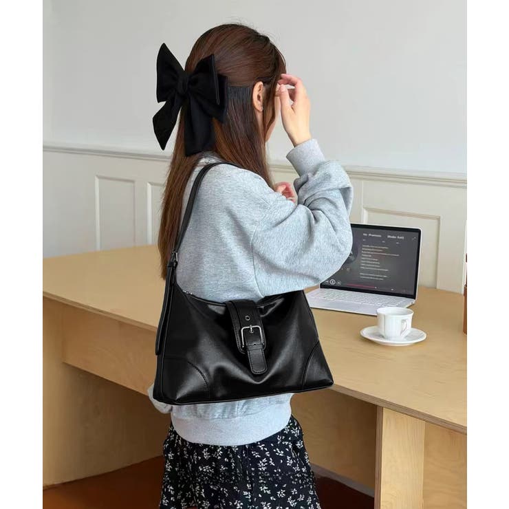 レディース上品フェイクレザー バッグ韓国風ハンドバッグ 高見え肩掛け鞄 | SUNSHINE CLOSET | 詳細画像4 