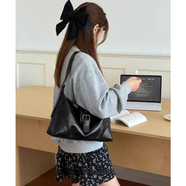 レディース上品フェイクレザー バッグ韓国風ハンドバッグ 高見え肩掛け鞄 | SUNSHINE CLOSET | 詳細画像5 