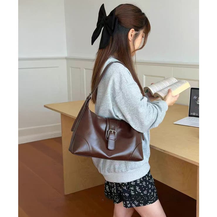 レディース上品フェイクレザー バッグ韓国風ハンドバッグ 高見え肩掛け鞄 | SUNSHINE CLOSET | 詳細画像8 