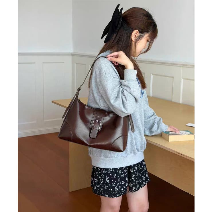 レディース上品フェイクレザー バッグ韓国風ハンドバッグ 高見え肩掛け鞄 | SUNSHINE CLOSET | 詳細画像9 