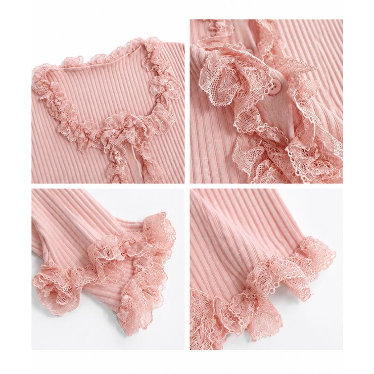 レディース華やかラッフル前開きニットトップスコンパクト丈 大人可愛いセーターショ… | SUNSHINE CLOSET | 詳細画像23 