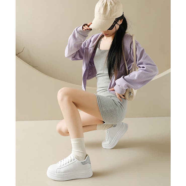 レディース ボリュームソール レースアップスニーカー歩きやすい | SUNSHINE CLOSET | 詳細画像3 