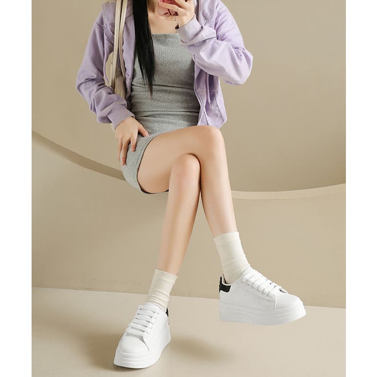 レディース ボリュームソール レースアップスニーカー歩きやすい | SUNSHINE CLOSET | 詳細画像8 