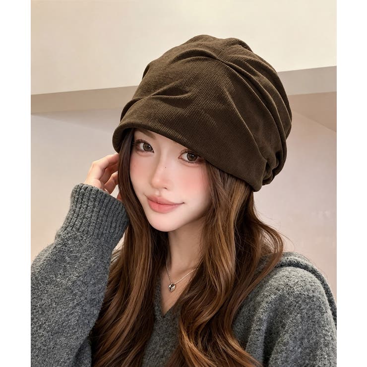 秋冬レトロキャップレディース ヴィンテージ調ギャザーハット 大人カジュアル | SUNSHINE CLOSET | 詳細画像11 