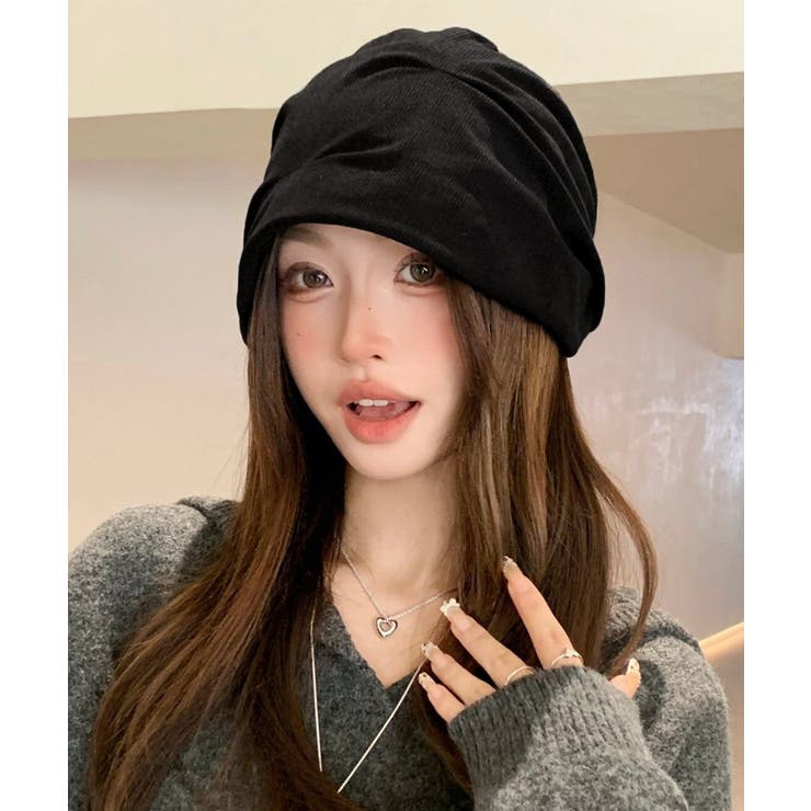 秋冬レトロキャップレディース ヴィンテージ調ギャザーハット 大人カジュアル | SUNSHINE CLOSET | 詳細画像6 