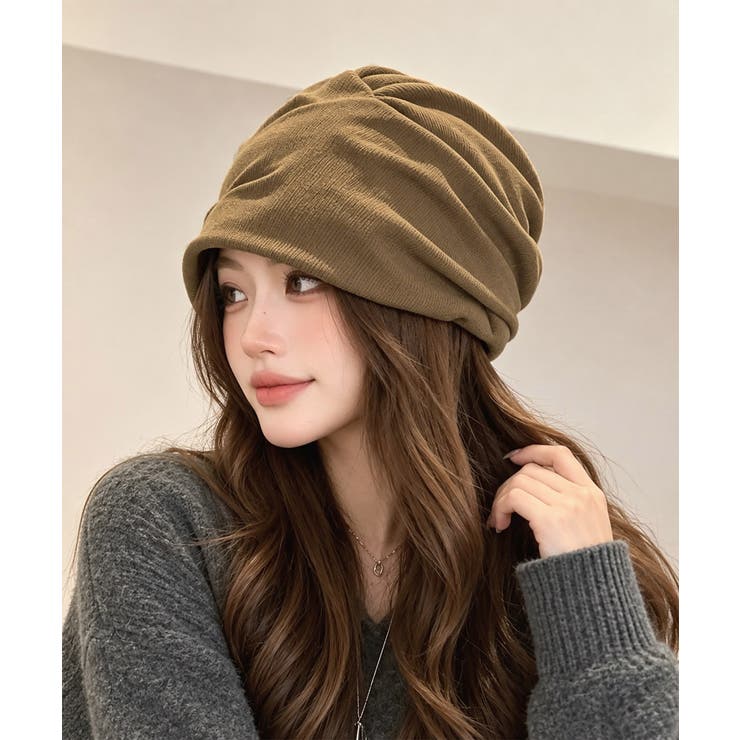 秋冬レトロキャップレディース ヴィンテージ調ギャザーハット 大人カジュアル | SUNSHINE CLOSET | 詳細画像9 