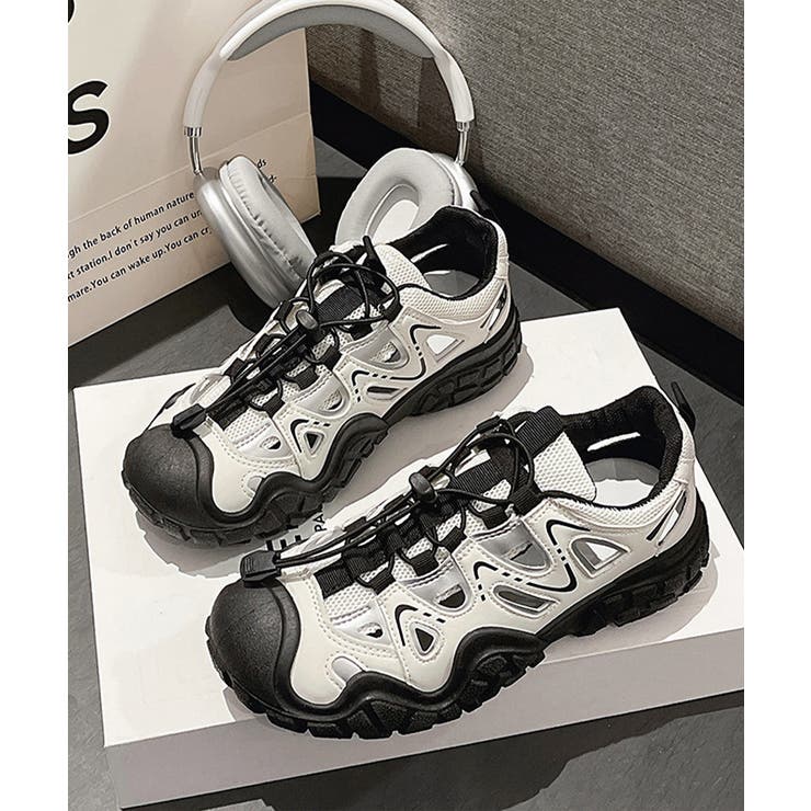 レディース 透かしアウトドアスニーカーボリュームソールストリート靴 メッシュトレ… | SUNSHINE CLOSET | 詳細画像18 