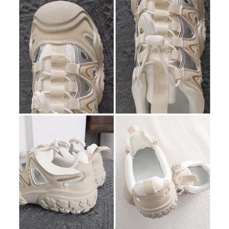 レディース 透かしアウトドアスニーカーボリュームソールストリート靴 メッシュトレ… | SUNSHINE CLOSET | 詳細画像23 