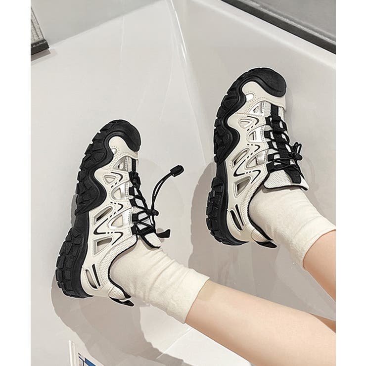 レディース 透かしアウトドアスニーカーボリュームソールストリート靴 メッシュトレ… | SUNSHINE CLOSET | 詳細画像5 