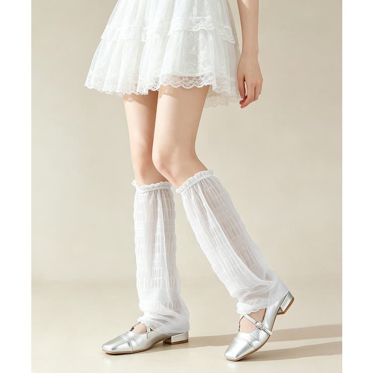 バレエコア シャーリングレッグカバー透け感 軽やか | SUNSHINE CLOSET | 詳細画像14 