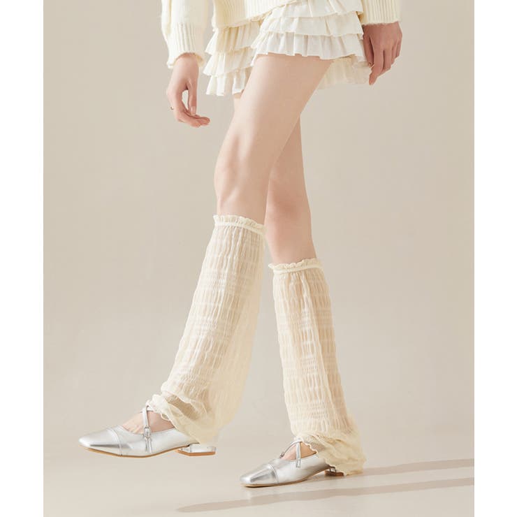 バレエコア シャーリングレッグカバー透け感 軽やか | SUNSHINE CLOSET | 詳細画像19 