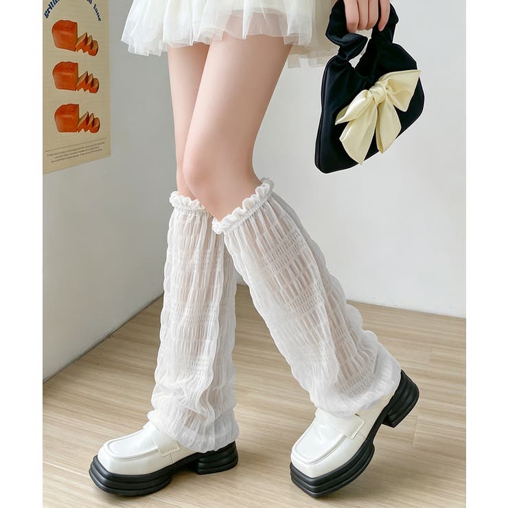 バレエコア シャーリングレッグカバー透け感 軽やか | SUNSHINE CLOSET | 詳細画像3 