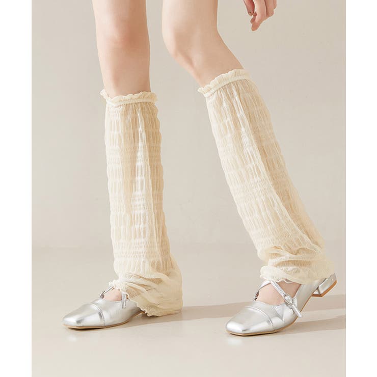 バレエコア シャーリングレッグカバー透け感 軽やか | SUNSHINE CLOSET | 詳細画像7 