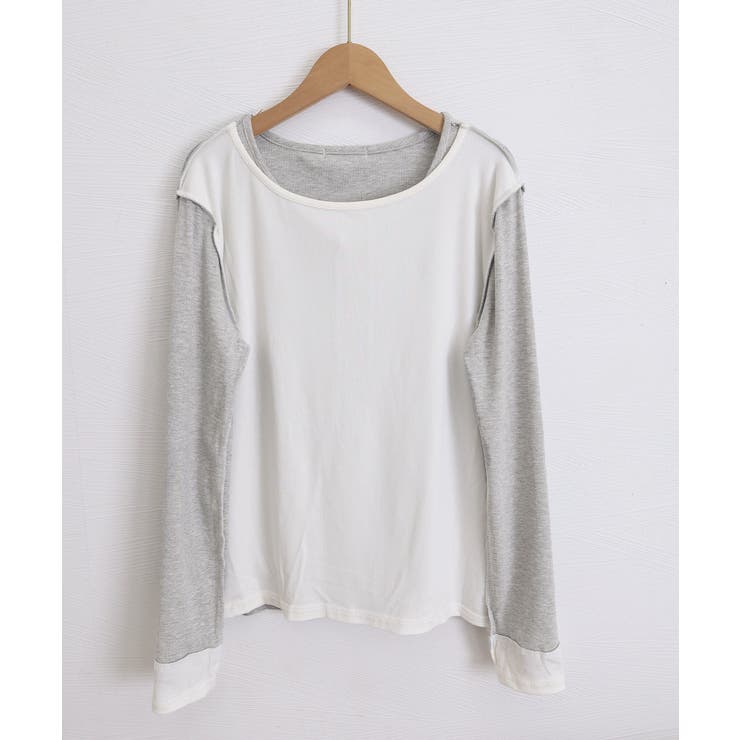フェイクレイヤードトップス秋服長袖Tシャツレディース大人カジュアル韓国風tops… | SUNSHINE CLOSET | 詳細画像29 