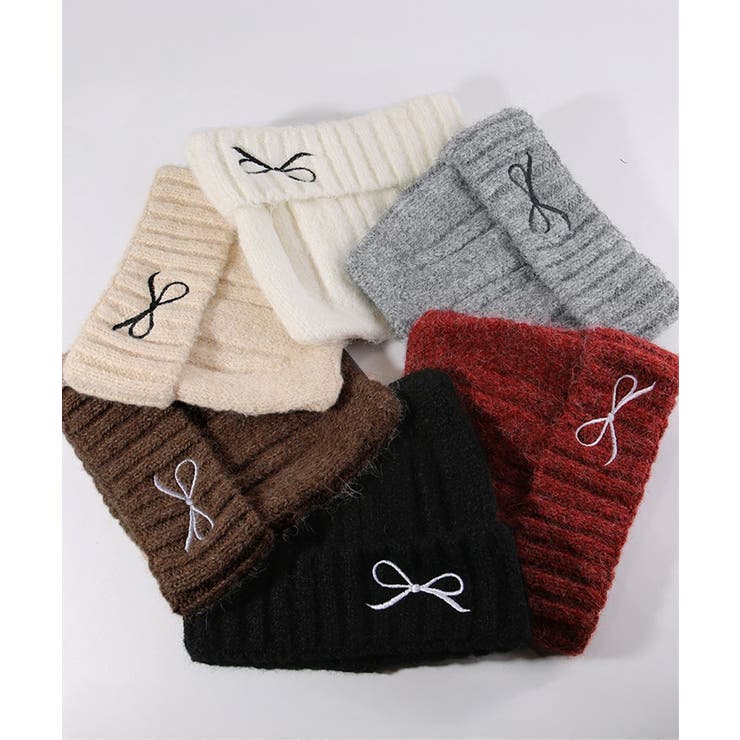 レディース暖かい猫耳ニット帽子 大人可愛い 折り返しニットキャップ | SUNSHINE CLOSET | 詳細画像24 