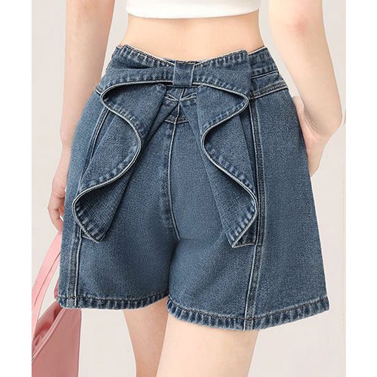 リボンウエストが可愛い♡【CHANEL】ショート パンツ 春夏っぽい爽やかカラー♪】CHANEL ショートパンツ