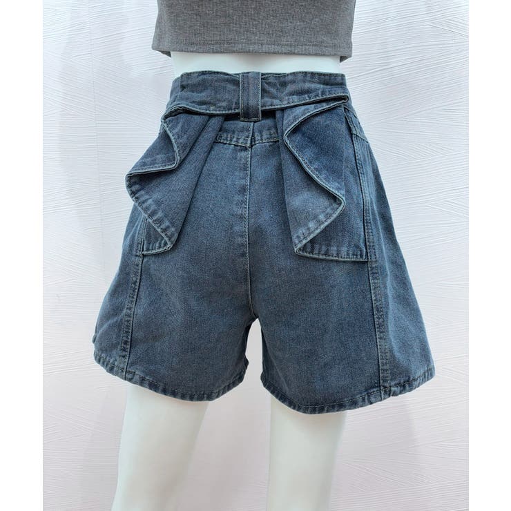 ★RONRON★★新作・25SS★スターポケット デニムショートパンツ miniministore デニム ショートパンツ ハイウエスト美脚【ゆう