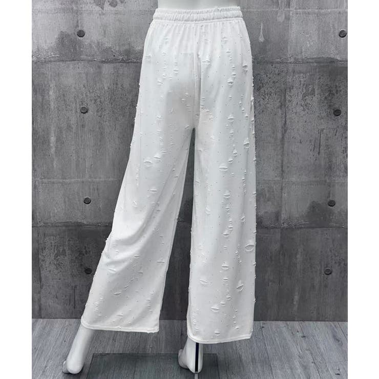 キラキラビジューワイドパンツダメージ加工 | SUNSHINE CLOSET | 詳細画像13 