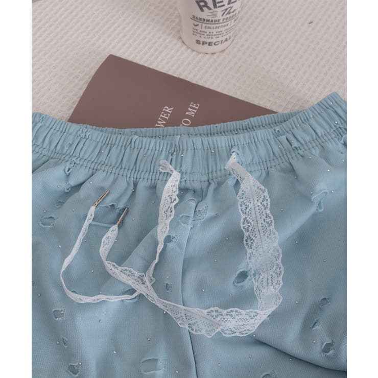 キラキラビジューワイドパンツダメージ加工 | SUNSHINE CLOSET | 詳細画像17 