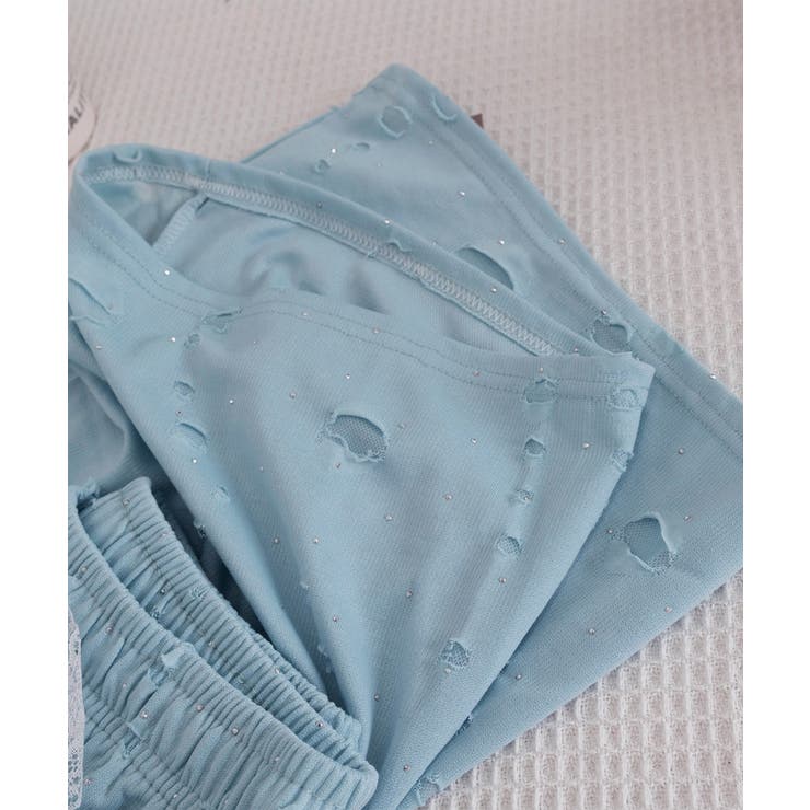 キラキラビジューワイドパンツダメージ加工 | SUNSHINE CLOSET | 詳細画像18 