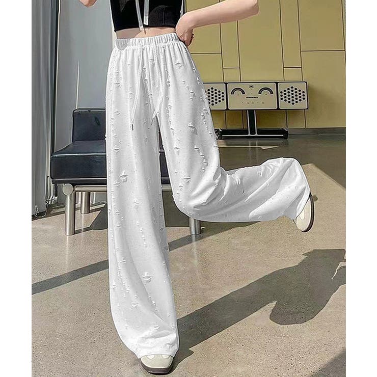 キラキラビジューワイドパンツダメージ加工 | SUNSHINE CLOSET | 詳細画像5 