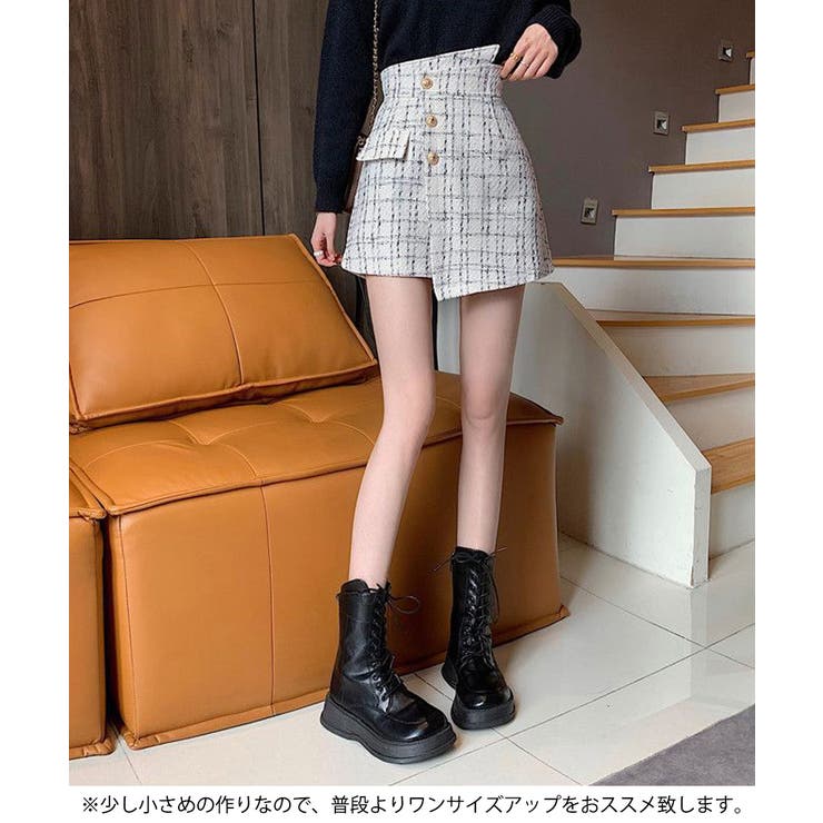 ツイードショートパンツ ラップスカート風 | SUNSHINE CLOSET | 詳細画像7 